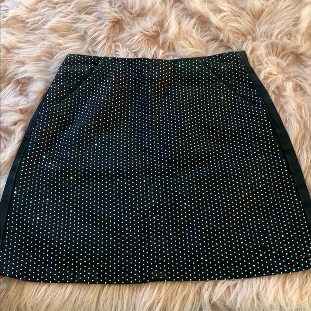 Black bedazzled skirt